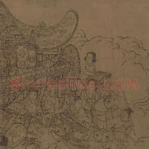 宋代 李公麟《西岳降灵图》国画人物工笔作品图片赏析