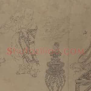宋代 李公麟《维摩演教图》国画人物工笔作品图片赏析