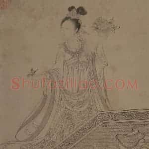 宋代 李公麟《维摩演教图》国画人物工笔作品图片赏析