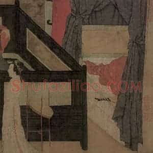 五代 顾闳中《韩熙载夜宴图》国画人物工笔作品图片赏析