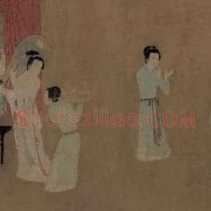 五代 顾闳中《韩熙载夜宴图》国画人物工笔作品图片赏析