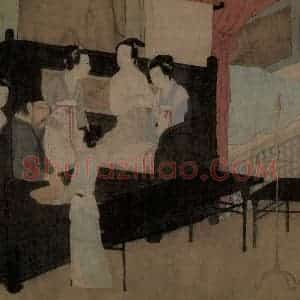五代 顾闳中《韩熙载夜宴图》国画人物工笔作品图片赏析