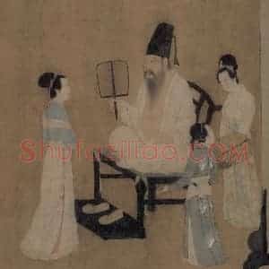 五代 顾闳中《韩熙载夜宴图》国画人物工笔作品图片赏析