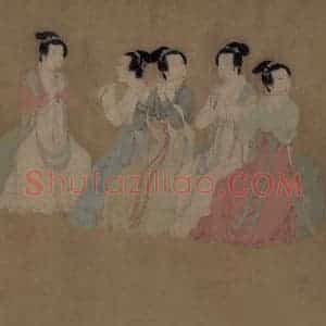 五代 顾闳中《韩熙载夜宴图》国画人物工笔作品图片赏析