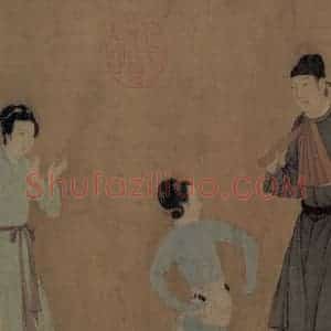 五代 顾闳中《韩熙载夜宴图》国画人物工笔作品图片赏析