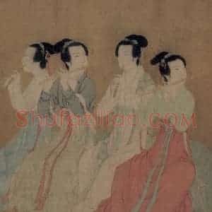 五代 顾闳中《韩熙载夜宴图》国画人物工笔作品图片赏析
