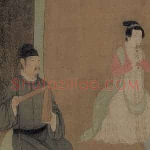 五代 顾闳中《韩熙载夜宴图》国画人物工笔作品图片赏析
