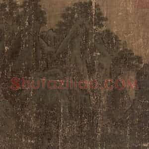 宋代 李唐《长夏江寺图》国画山水作品图片赏析