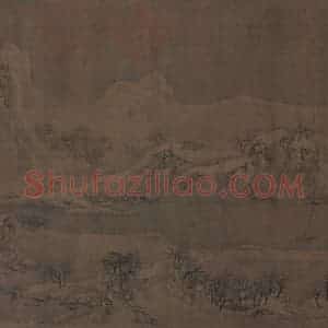 宋代 赵佶《雪江归棹图》国画山水作品图片赏析