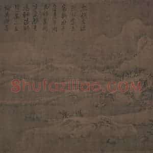 宋代 赵佶《雪江归棹图》国画山水作品图片赏析