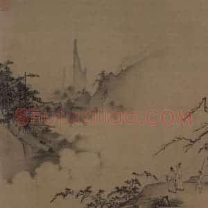 宋代《云峰远眺》国画综合作品图片赏析
