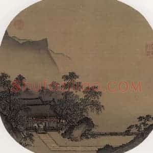 宋代《深堂琴趣》国画综合作品图片赏析