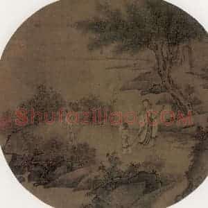 宋代《采花》国画综合作品图片赏析