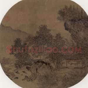 宋代《山居说听》国画综合作品图片赏析