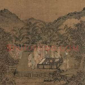 宋代《南唐文会》国画综合作品图片赏析
