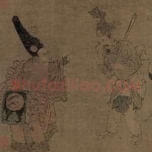 宋代《杂剧(卖眼药)》国画人物作品图片赏析