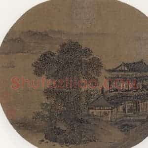 宋代《层楼春眺》国画综合作品图片赏析