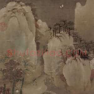 宋代《雪山行骑》国画综合作品图片赏析