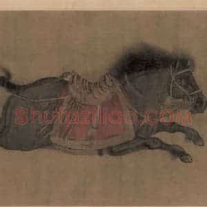 金代 赵霖《昭陵六骏图》国画综合作品图片赏析