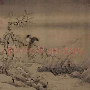 宋朝《乌桕文禽图》国画花鸟作品图片赏析
