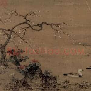 宋朝《寒塘凫侣图》国画花鸟作品图片赏析
