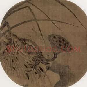 宋朝《晚荷郭索图》国画综合作品图片赏析