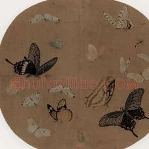宋朝《晴春蝶戏图》国画综合作品图片赏析