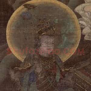 宋代《释迦三尊像》国画综合作品图片赏析