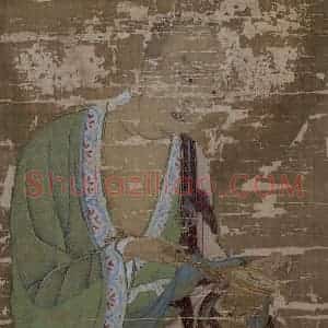 宋代 赵璚《第四尊者-苏频陀尊者图》国画综合作品图片赏析