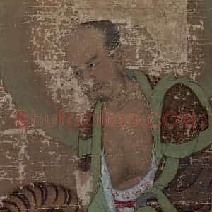 宋代 赵璚《第九尊者-半讬迦尊者图》国画综合作品图片赏析