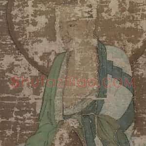 宋代 赵璚《第十二尊者-那伽犀那尊者图》国画综合作品图片赏析
