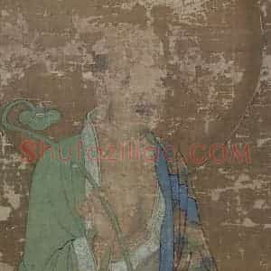 宋代 赵璚《第十六尊者-注荼半讬迦尊者图》国画综合作品图片赏析
