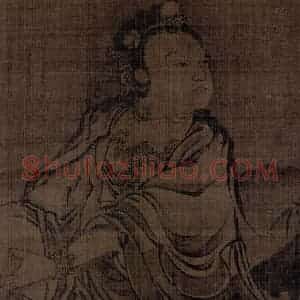 宋代 牧溪《白衣观音像》国画综合作品图片赏析