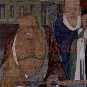 宋代 陆信忠《第六尊者-跋陀罗尊者图》国画综合作品图片赏析