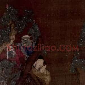 宋代 陆信忠《第七尊者-迦理迦尊者图》国画综合作品图片赏析