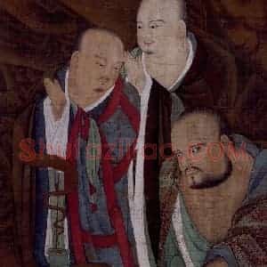 宋代 陆信忠《第八尊者-伐阇弗多罗尊者图》国画综合作品图片赏析