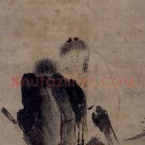 宋代 马麟《寒山拾得图》国画综合作品图片赏析