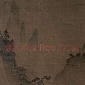 宋代 马远《山水图》国画山水作品图片赏析