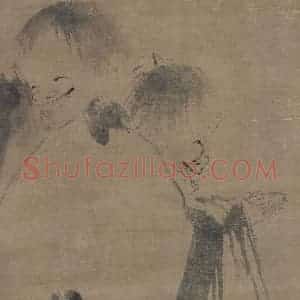 宋代 梁楷《寒山拾得图》国画人物作品图片赏析