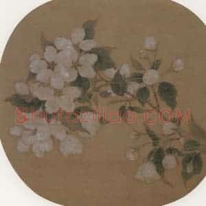 宋代 赵昌《林檎花图》国画人物作品图片赏析