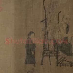 宋朝《萧翼赚兰亭图》国画人物作品图片赏析