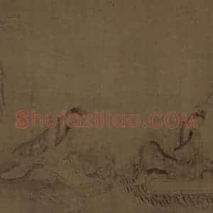宋代《摹顾恺之斲琴图》国画人物工笔作品图片赏析