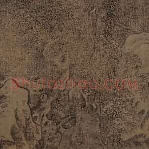 宋代《秋林观泉图》国画山水工笔作品图片赏析