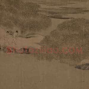 宋代《雪渔图》国画综合工笔作品图片赏析