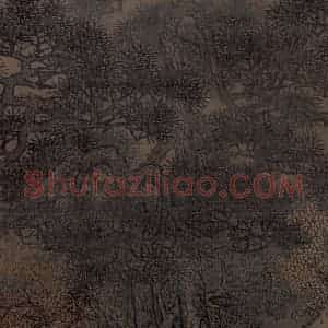 宋代《秋山红树图》国画山水工笔作品图片赏析