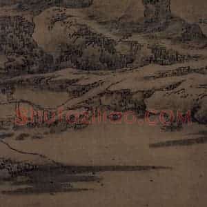 宋代《雪山行旅图》国画山水工笔作品图片赏析