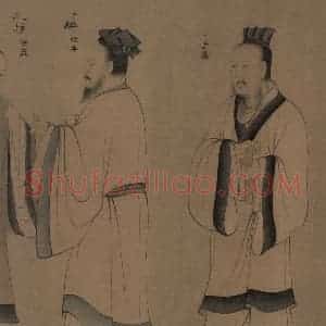 宋代《孔门弟子像》国画人物工笔作品图片赏析