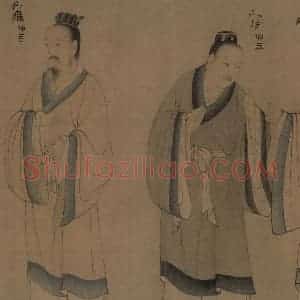 宋代《孔门弟子像》国画人物工笔作品图片赏析