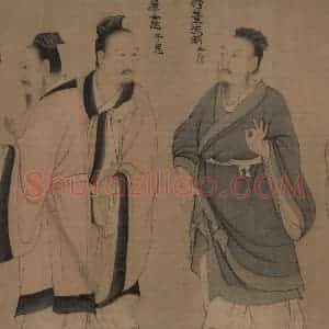 宋代《孔门弟子像》国画人物工笔作品图片赏析