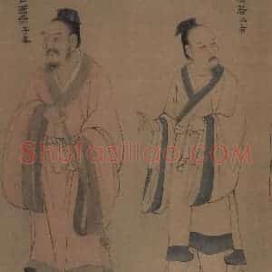 宋代《孔门弟子像》国画人物工笔作品图片赏析
